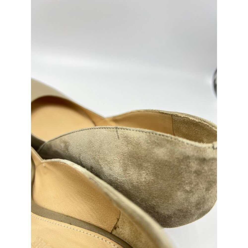 New! Jill sander beige leather suede Heels sz 6.5 (37 EU) - Picture 5 of 11